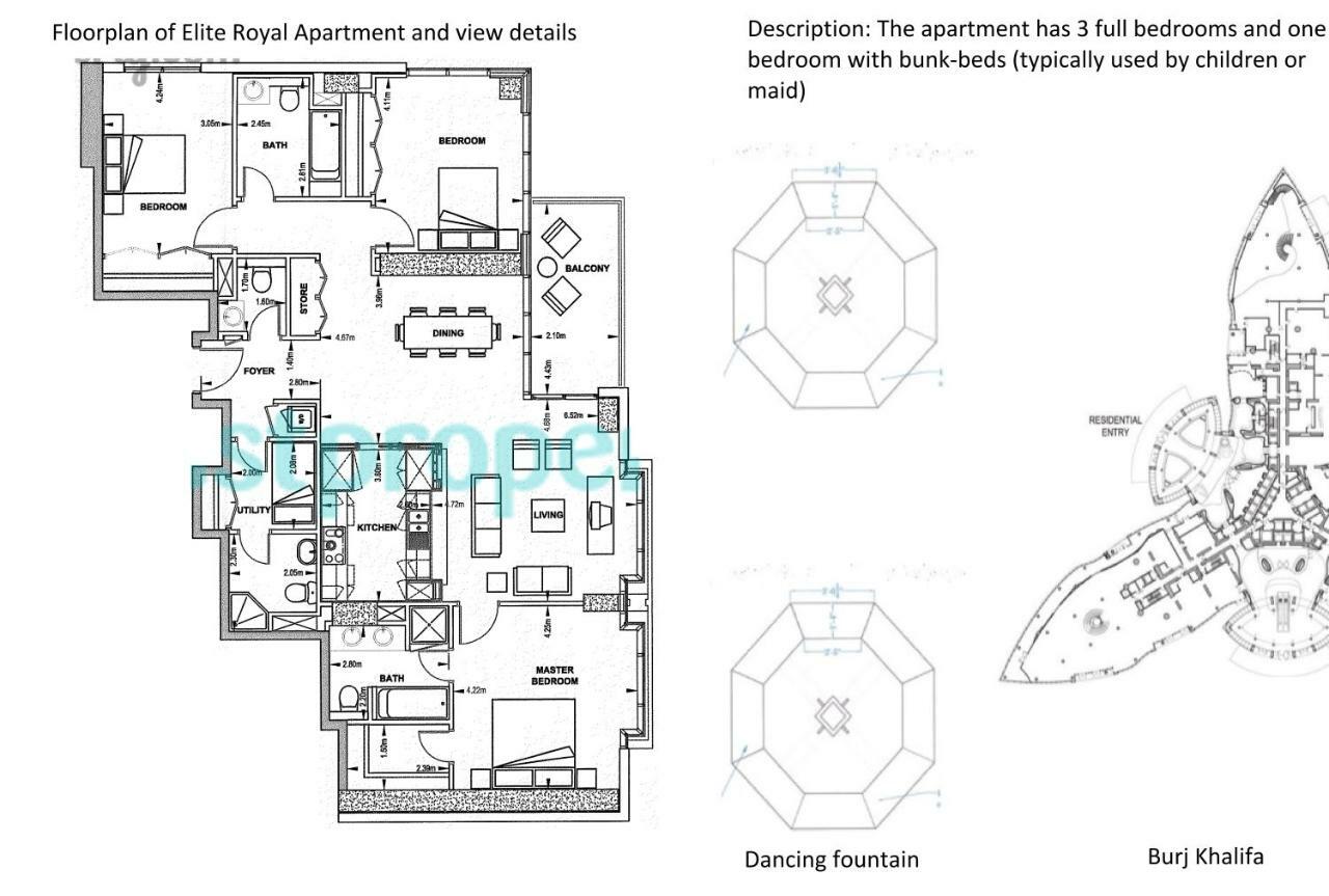 Elite Royal Apartment - Full Burj Khalifa & Fountain View - Crystal Дубай Екстериор снимка